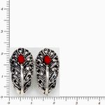 серебряные серьги с полудрагоценными камнями 57096308